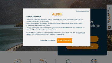 Page d'accueil du site : Alpiq