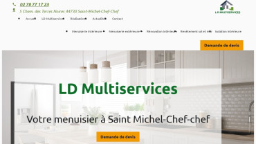 Page d'accueil du site : LD Multiservices