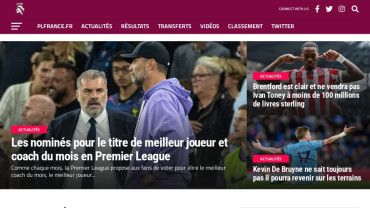 Page d'accueil du site : PL France