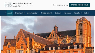 Page d'accueil du site : Maître Matthieu Boulet
