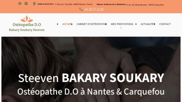 Page d'accueil du site : Bakary Soukary