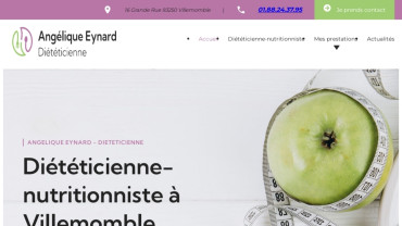 Page d'accueil du site : Eynard Diététicienne