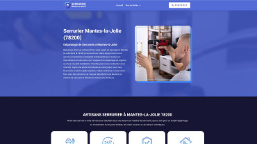 Page d'accueil du site : Serruriermanteslajolie.fr
