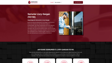 Page d'accueil du site : Serrurierlivrygargan.fr