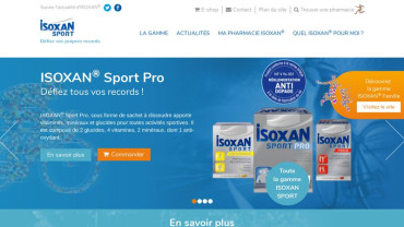 Page d'accueil du site : Isoxan Sport