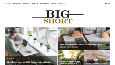 Page d'accueil du site : Big Short