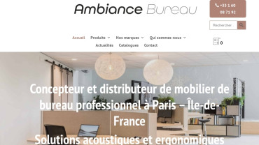 Page d'accueil du site : Ambiance Bureau
