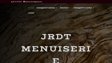 Page d'accueil du site : JRDT Menuiserie