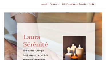 Page d'accueil du site : Laura Sérénité