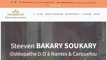 Page d'accueil du site : Bakary Soukary Steeven