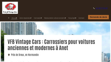 Page d'accueil du site : VFB Vintage Cars
