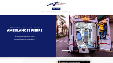 Page d'accueil du site : Ambulance des Ducs