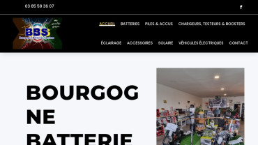 Page d'accueil du site : Bourgogne Batteries Services