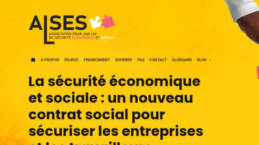Page d'accueil du site : Association pour une Loi de Sécurité économique et sociale