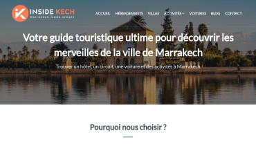Page d'accueil du site : Insidekech