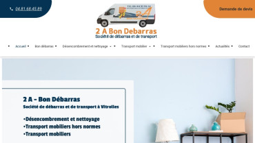 Page d'accueil du site : 2 A Bon Débarras