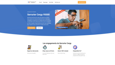 Page d'accueil du site : Serruriercergy.fr