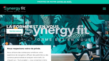 Page d'accueil du site : Synergy Fit