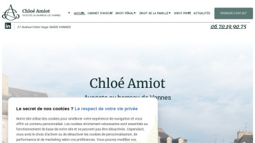 Page d'accueil du site : Chloé Amiot
