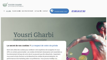 Page d'accueil du site : Yousri Gharbi