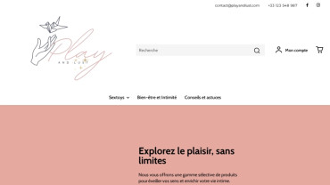 Page d'accueil du site : Play and Lust