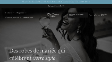 Page d'accueil du site : Ma Chérie Bleue