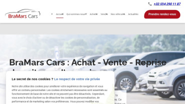 Page d'accueil du site : BraMars Cars