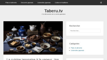 Page d'accueil du site : Taberu