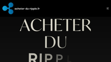 Page d'accueil du site : Acheter-du-ripple.fr