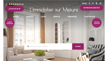 Page d'accueil du site : Immobilier-sur-Mesure