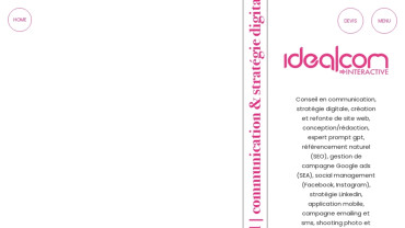 Page d'accueil du site : Ideal-Com