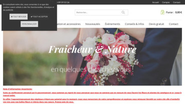 Page d'accueil du site : Fleurs privées