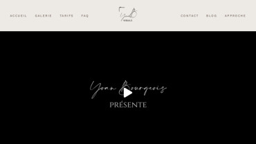 Page d'accueil du site : Yoan B Visuals
