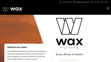 Page d'accueil du site : Wax Engineering