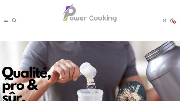 Page d'accueil du site : Power Cooking