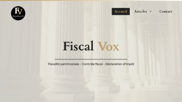 Page d'accueil du site : Fiscal Vox