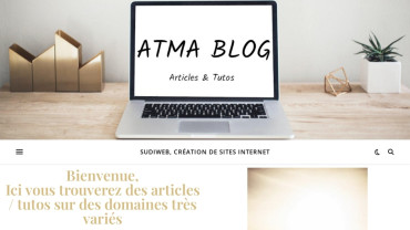 Page d'accueil du site : Atma Blog