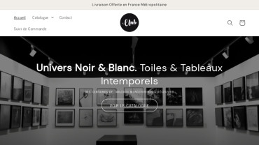 Page d'accueil du site : Univers Noir & Blanc