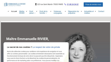 Page d'accueil du site : Maître Emmanuelle RIVIER