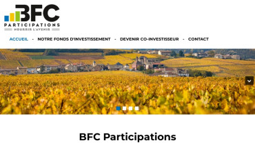 Page d'accueil du site : BFC Participations