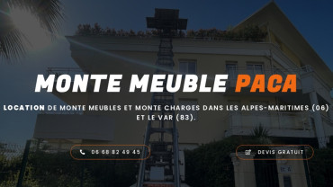 Page d'accueil du site : Monte Meuble PACA
