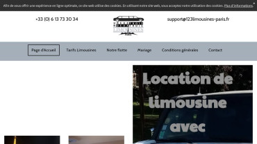 Page d'accueil du site : Excellium Limousine 