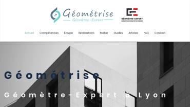 Page d'accueil du site : Geometrise