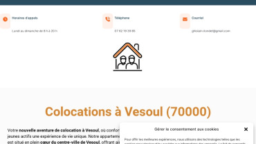 Page d'accueil du site : Colocation Vesoul