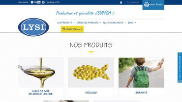 Page d'accueil du site : Lysi France