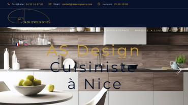 Page d'accueil du site : AS Design Deco
