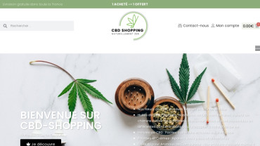 Page d'accueil du site : CBD Shopping