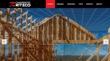 Page d'accueil du site : Charpentes Ritzco