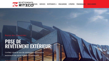 Page d'accueil du site : Revêtements Ritzco