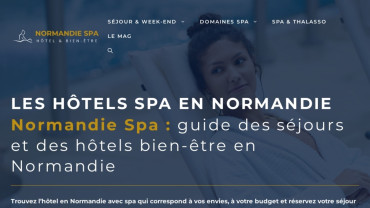 Page d'accueil du site : Normandie Spa